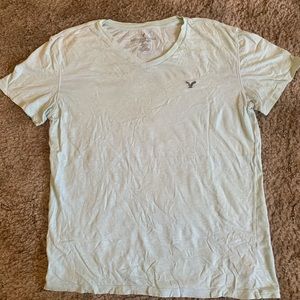 American Eagle sea-foam green v-neck t-shirt